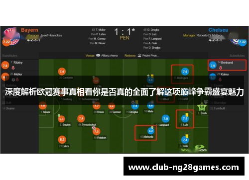 深度解析欧冠赛事真相看你是否真的全面了解这项巅峰争霸盛宴魅力 深度解析欧冠赛事真相看你是否真的全面了解这项巅峰争霸盛宴魅力